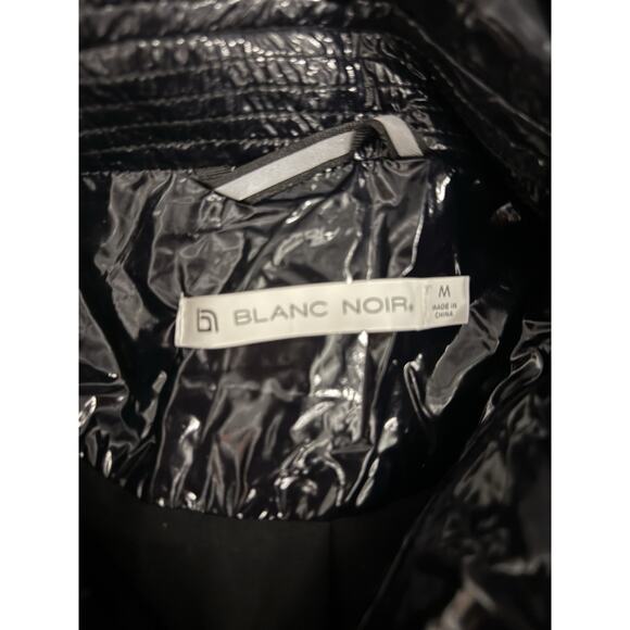 Blanc Noir Motion Panel Shiny Black Quilted Puffer Jacket Size Medium ๐ค๐ - Picture 6 of 7